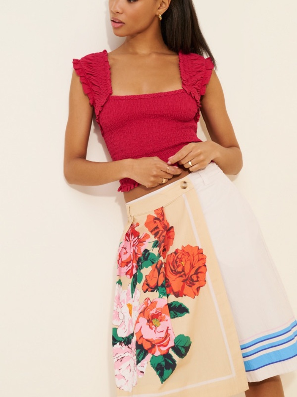 Anthropologie Maeve Tea Towel Wrap Bermuda Shorts 4